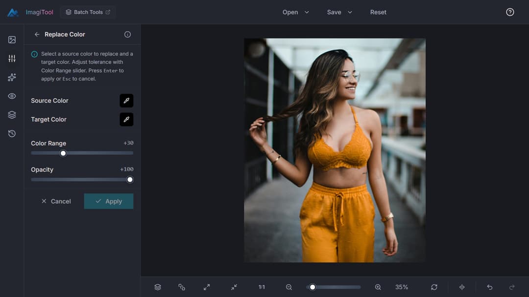 Repace Color Replace Color in Image Online Free - Swap Colors Instantly - ImagiTool