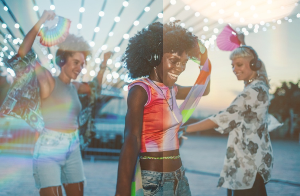 Comparison of bokeh intensity on a portrait photo