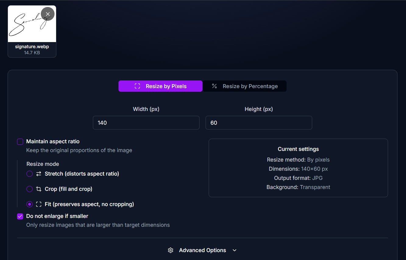 Resize Signature to 140x60 Pixels: Official Forms Guide